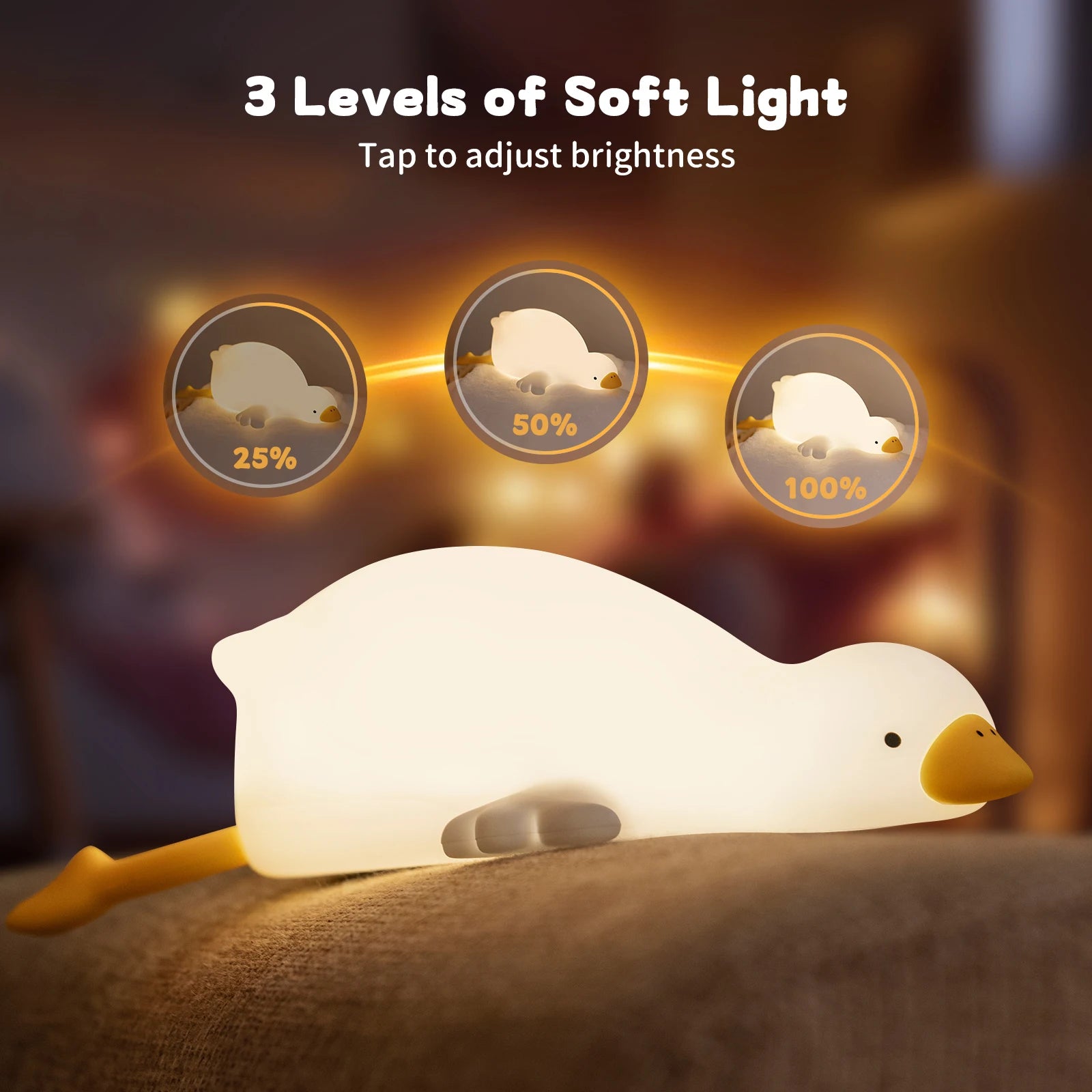 Duck LED Night Light for Kids Room