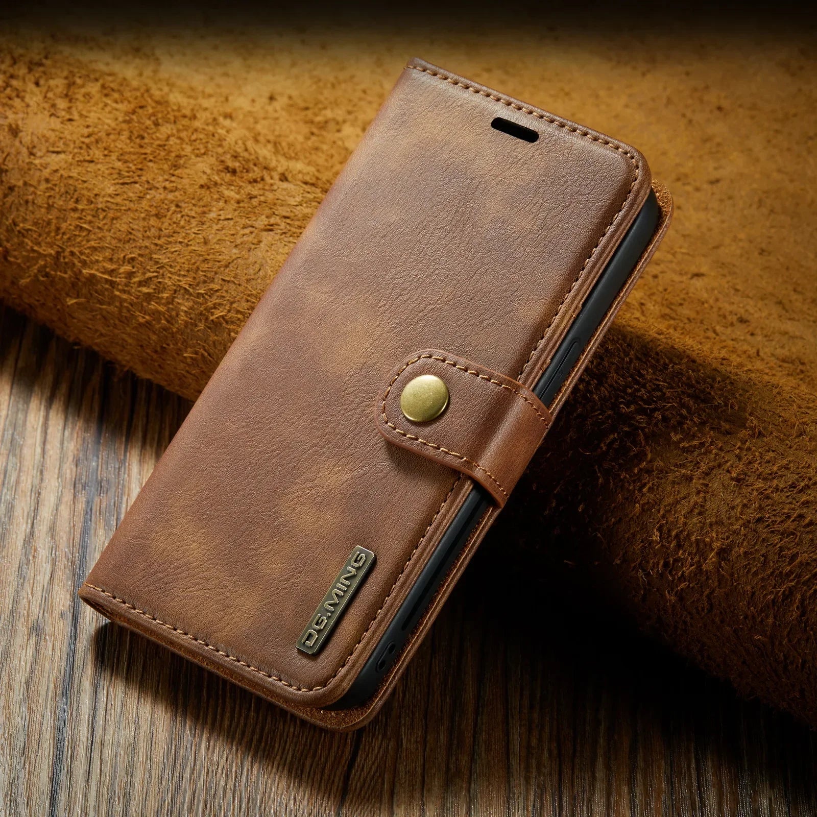 Magnetic Leather Wallet Case for iPhone