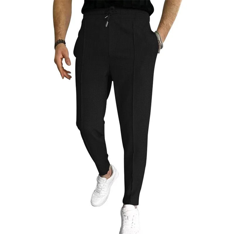 Men’s Casual Drawstring Pants with Pockets