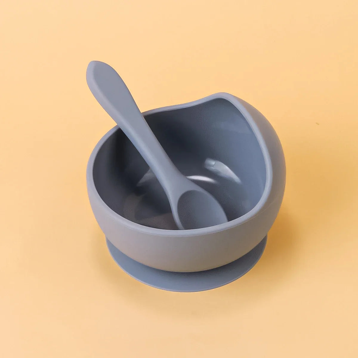2PC Silicone Sucker Bowl Baby Feeding Set