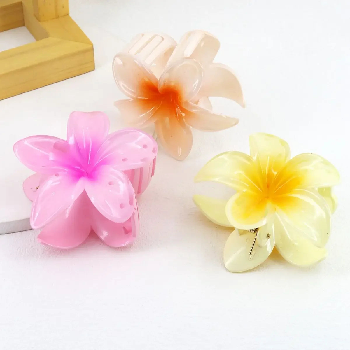 Gradient Flower Hair Accessories Set