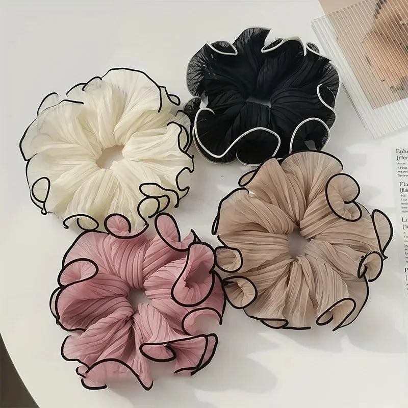 Korean Retro Oversize Chiffon Scrunchies