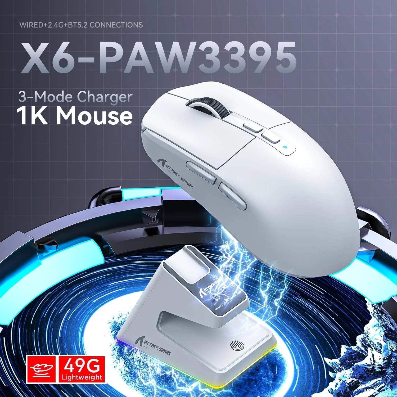 Shark X6 Superlight Mouse 49g