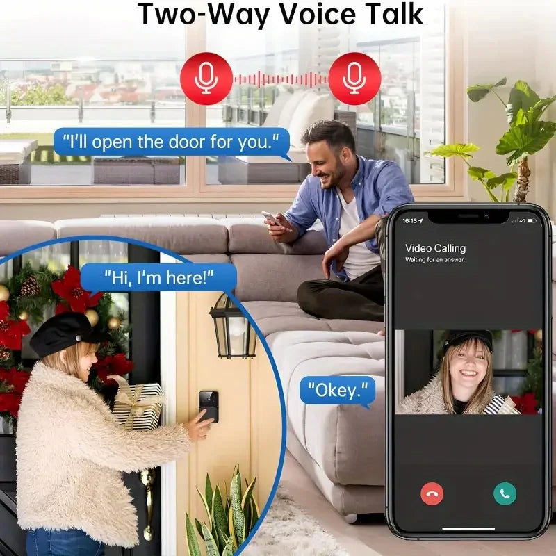 HD Wireless WiFi Smart Outdoor Doorbell Camera