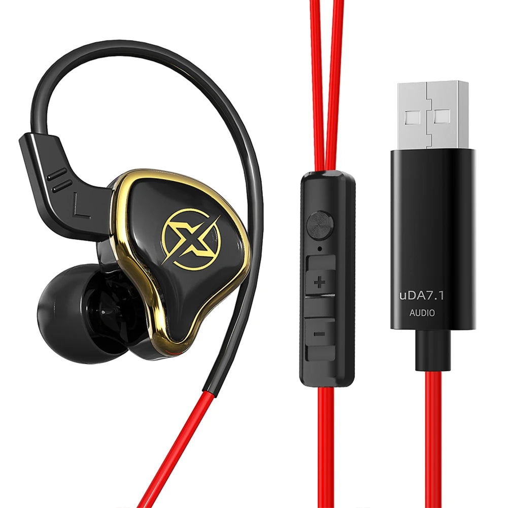 USB Wired Gaming Headset with Mic