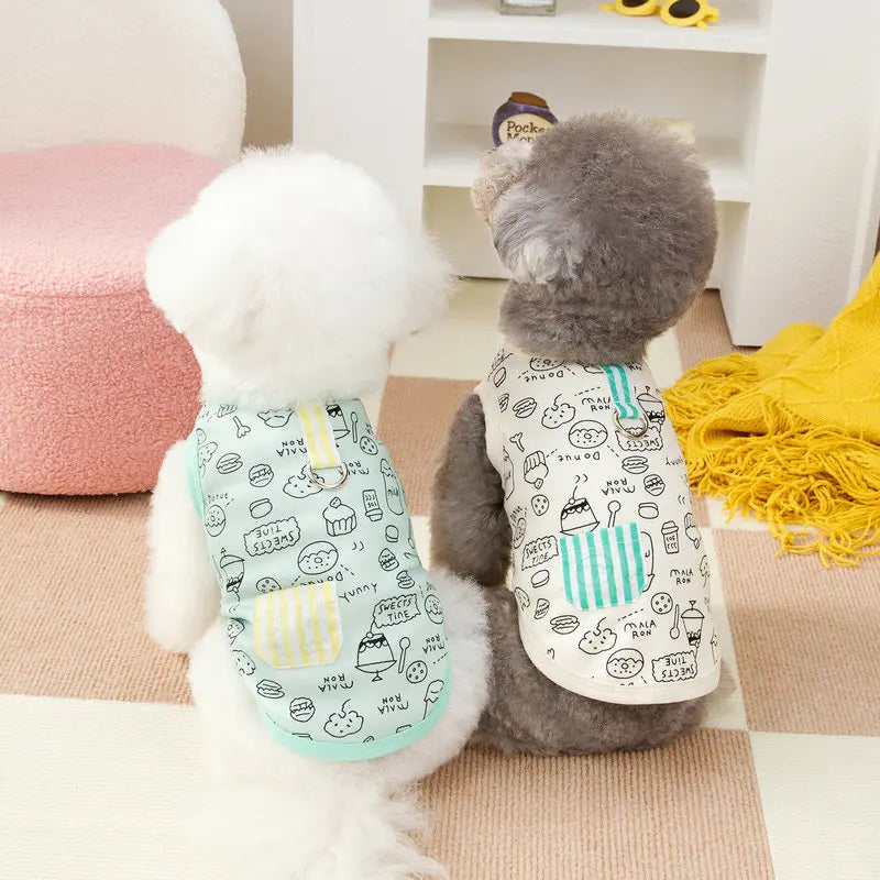 Cartoon Graffiti Summer Pet Vest