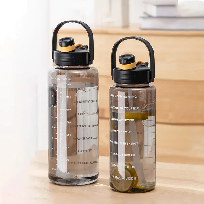 Large Sports Water Bottle with Straw