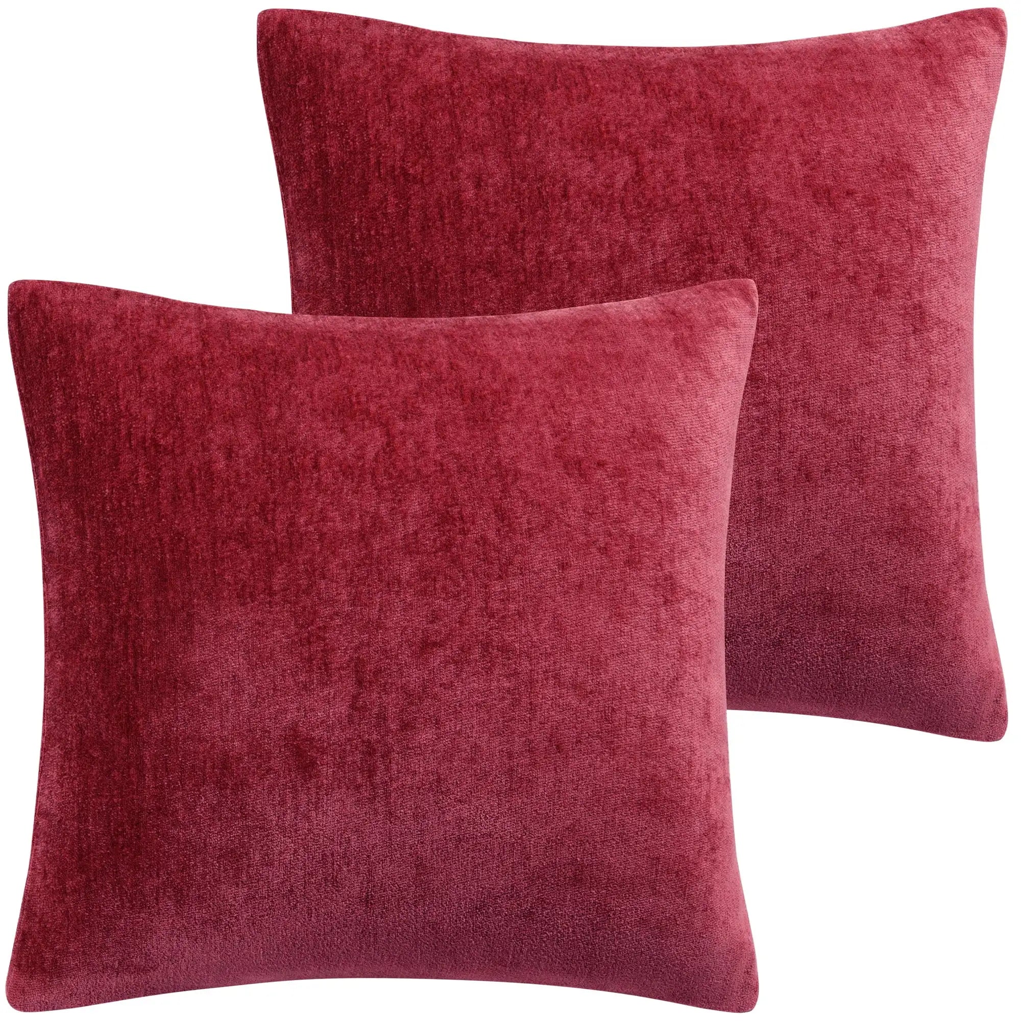 Burgundy Water Repellent Pillow Covers 20x20