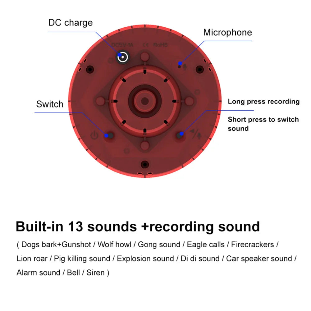 Solar Bird Repeller with Flash Light