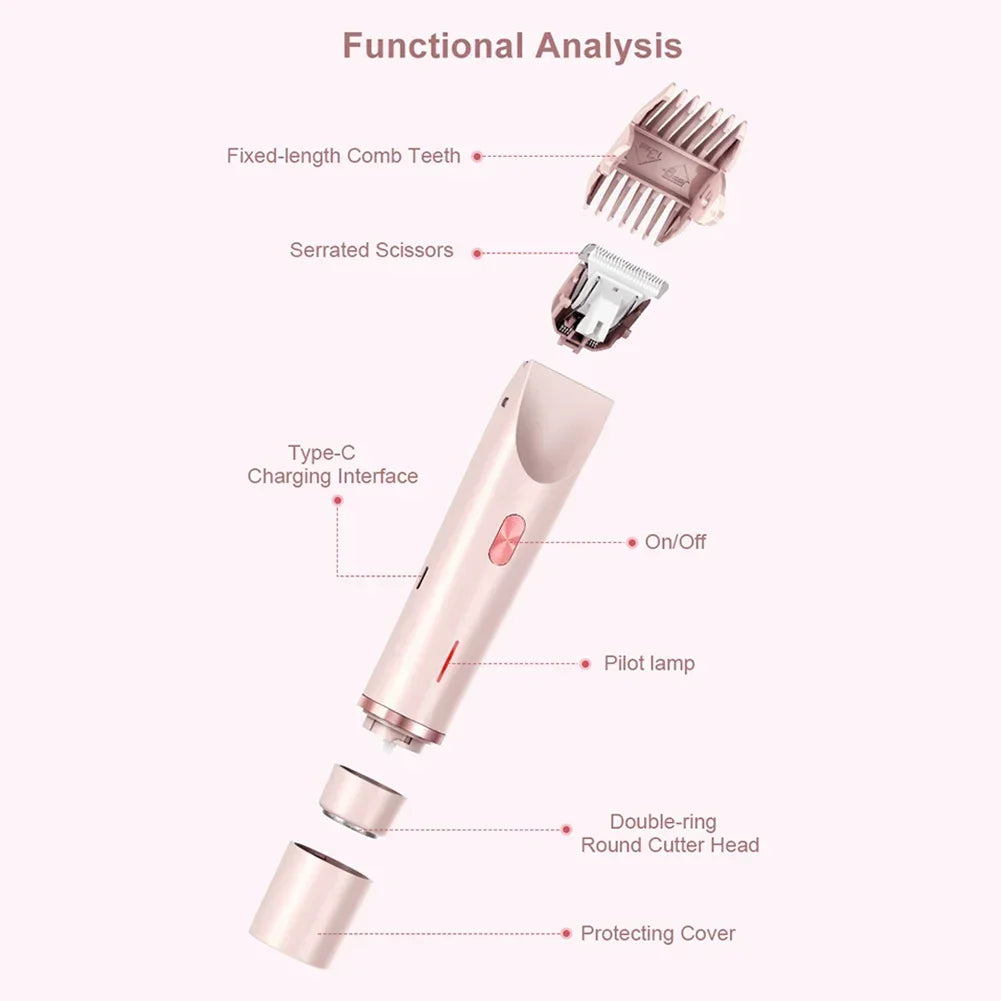 2-in-1 Dual Head Women Electric Razor