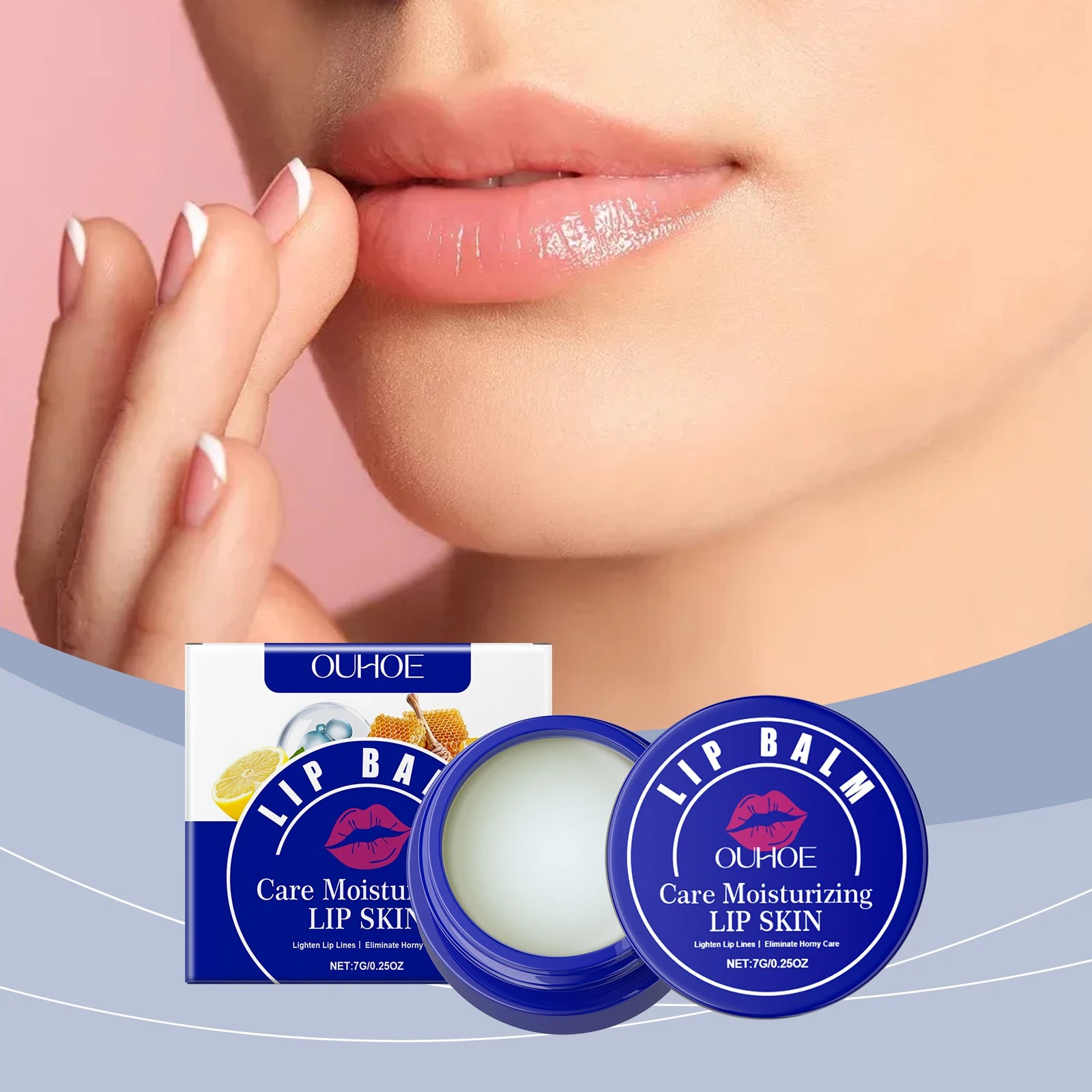 OUHOE Hydrating Lip Balm & Exfoliator