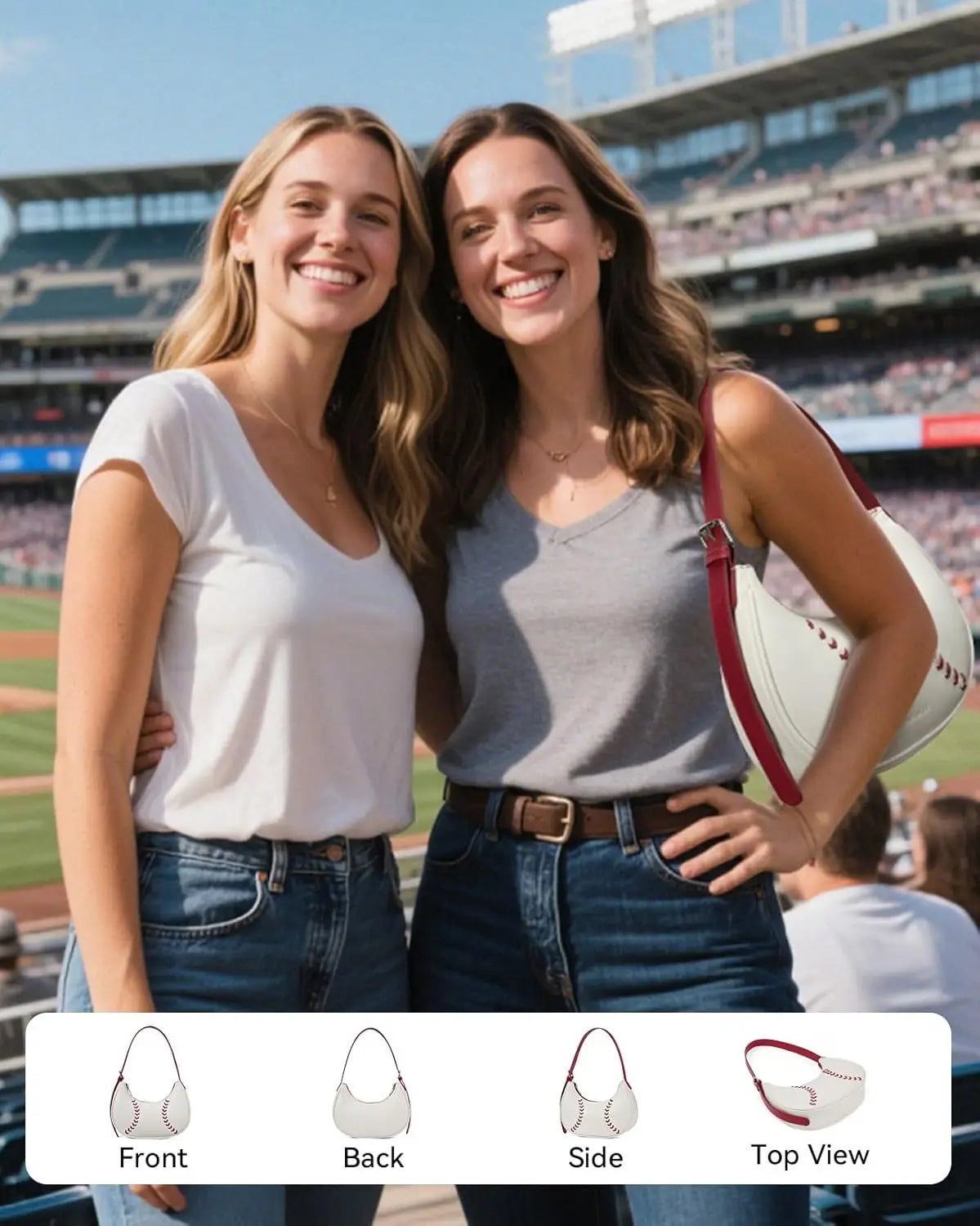 BOSTANTEN Vegan Leather Baseball Hobo