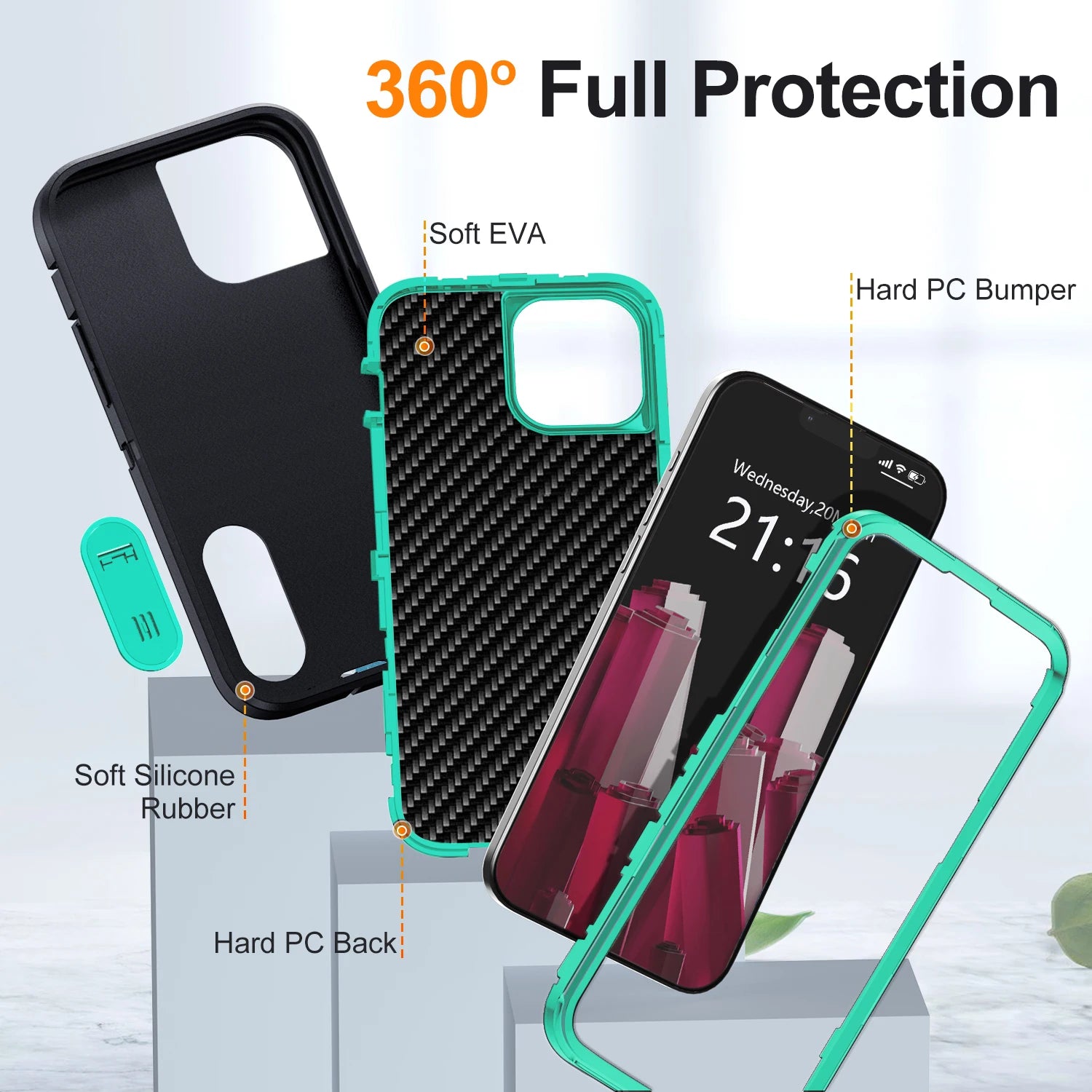 iPhone 11 Rugged Kickstand Case – B/G