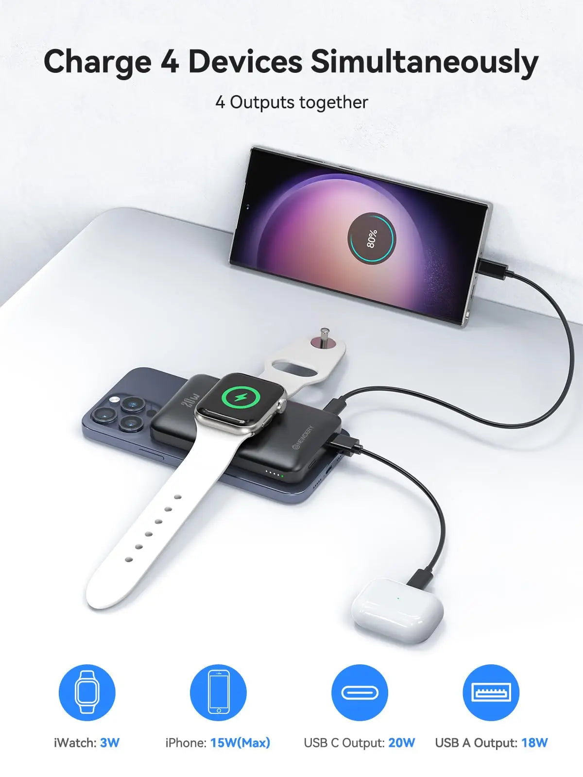 NEWDERY 10000mAh Magnetic Power Bank