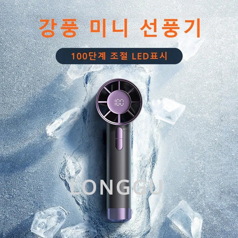 Mini Aluminum Fan with LED Display