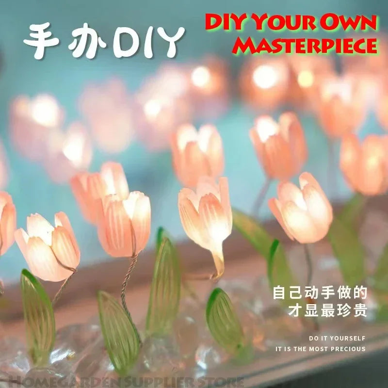 Hidden Tulip Infinity Mirror Table Lamp