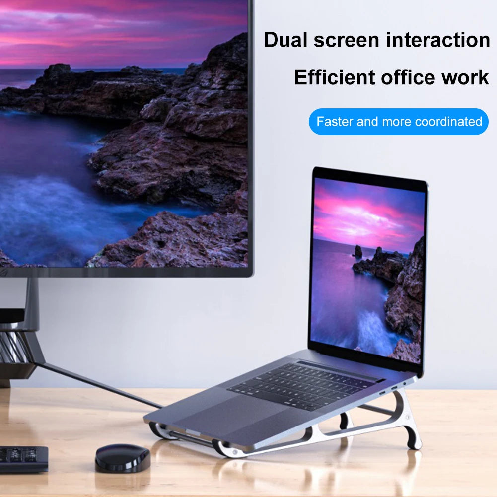 2-in-1 Vertical Laptop Support Stand