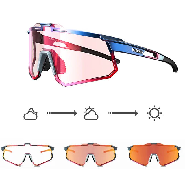 INBIKE Photochromic Cycling Sunglasses Men
