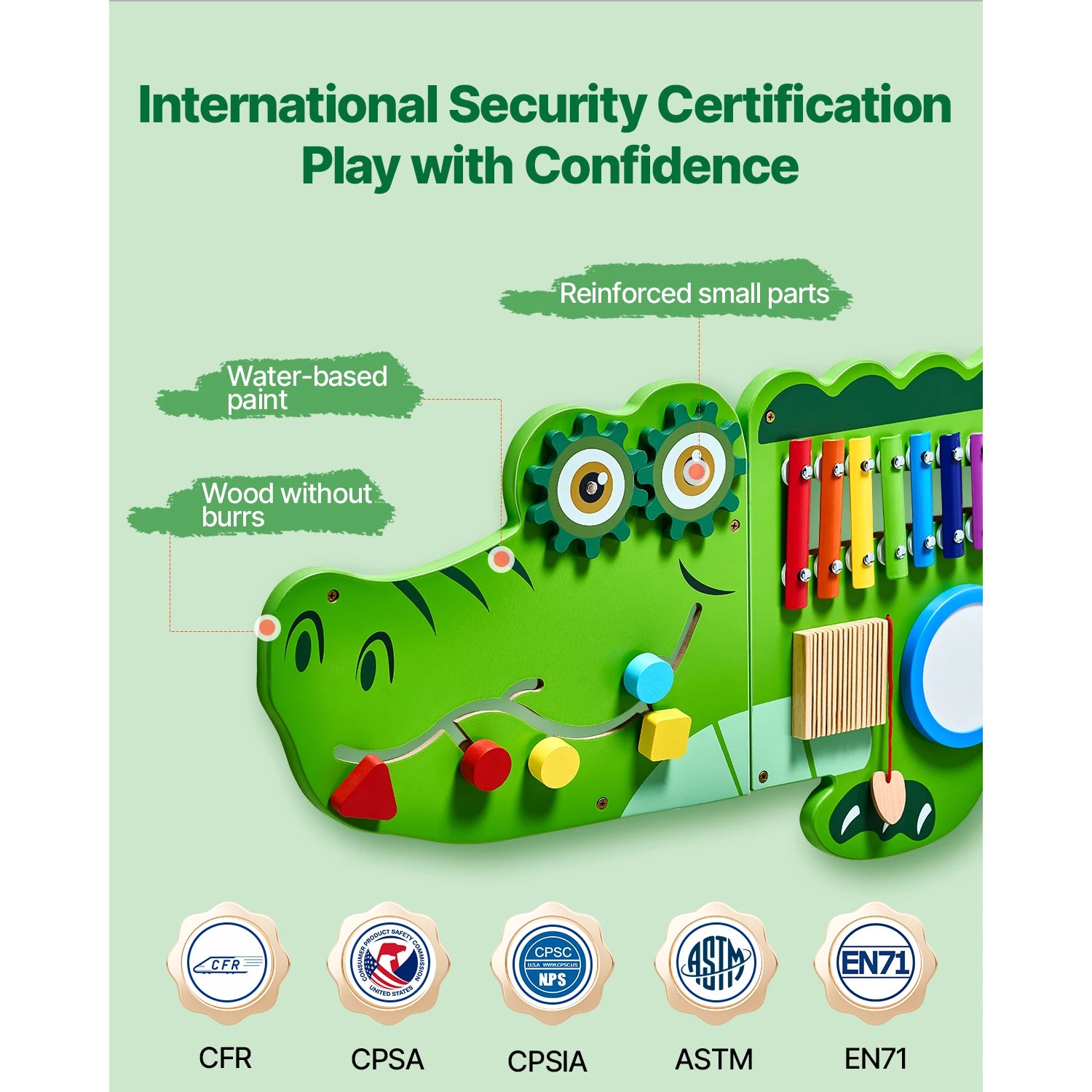 Crocodile Kids Busy Board Toy