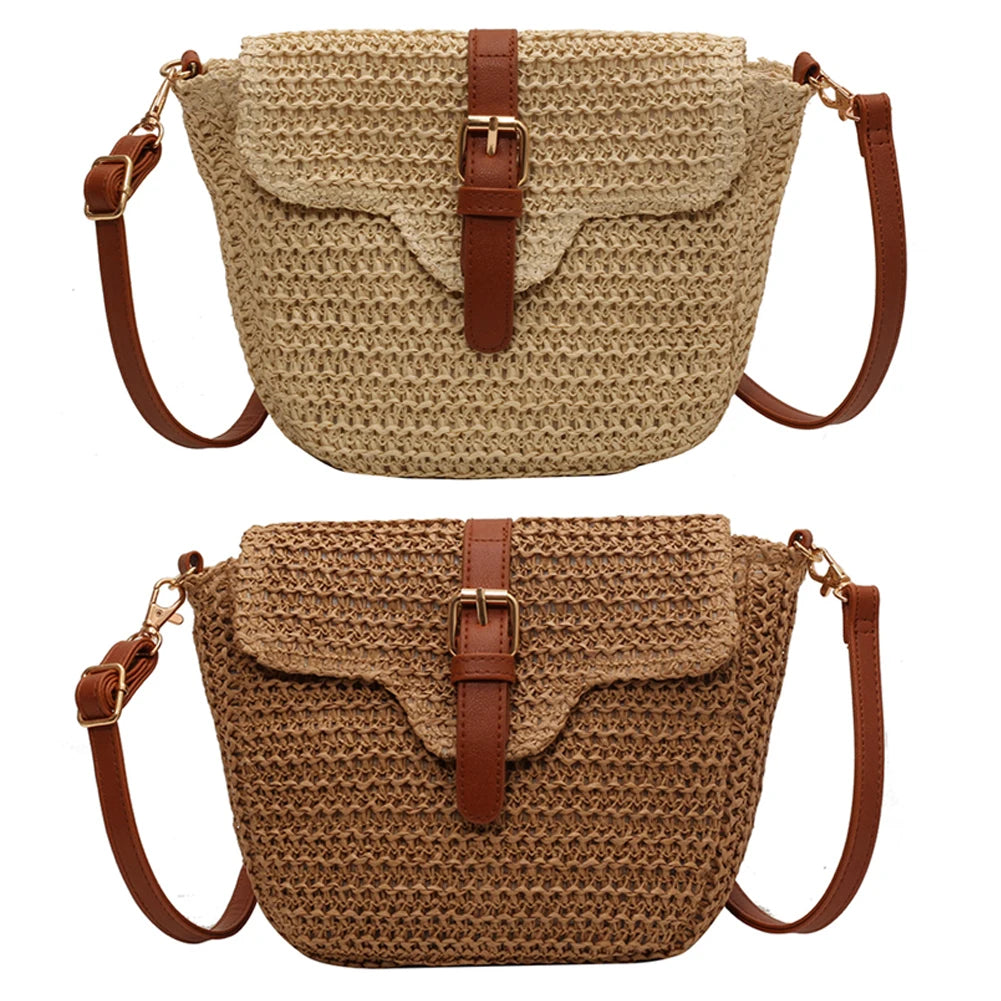 Boho Summer Straw Tote for Women