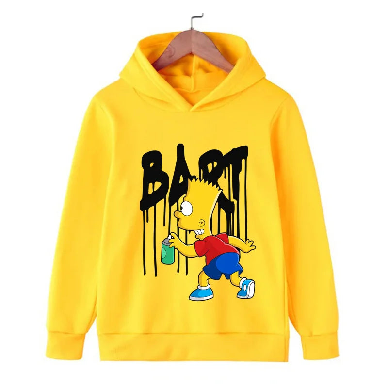 Simpsons Cartoon Kids Hoodie Kawaii