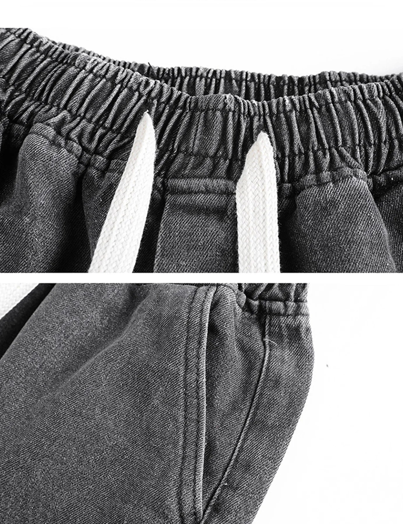 Men's Summer Casual Denim Shorts with Drawstring Waist