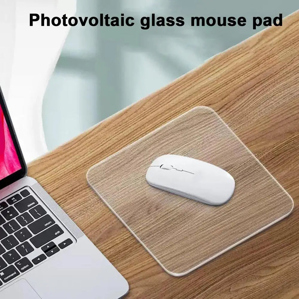 Tempered Glass Transparent Mouse Pad