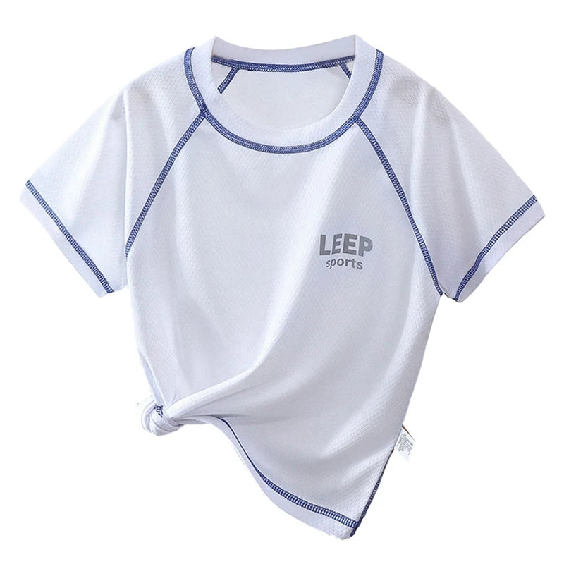 Kids Mesh Sports Tee for Boys Summer