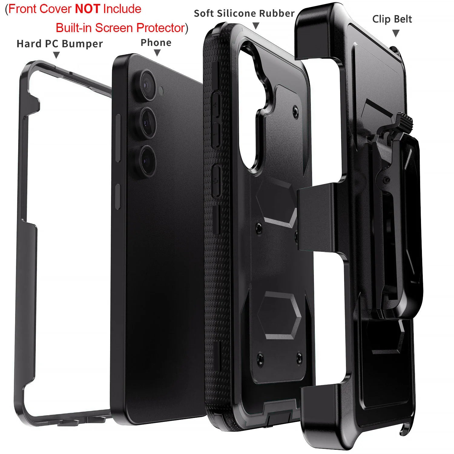 Galaxy S23 Rugged Case with Belt Clip