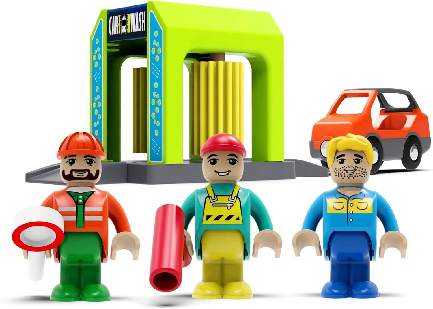 Wooden Railway Car Wash Toy Accessory