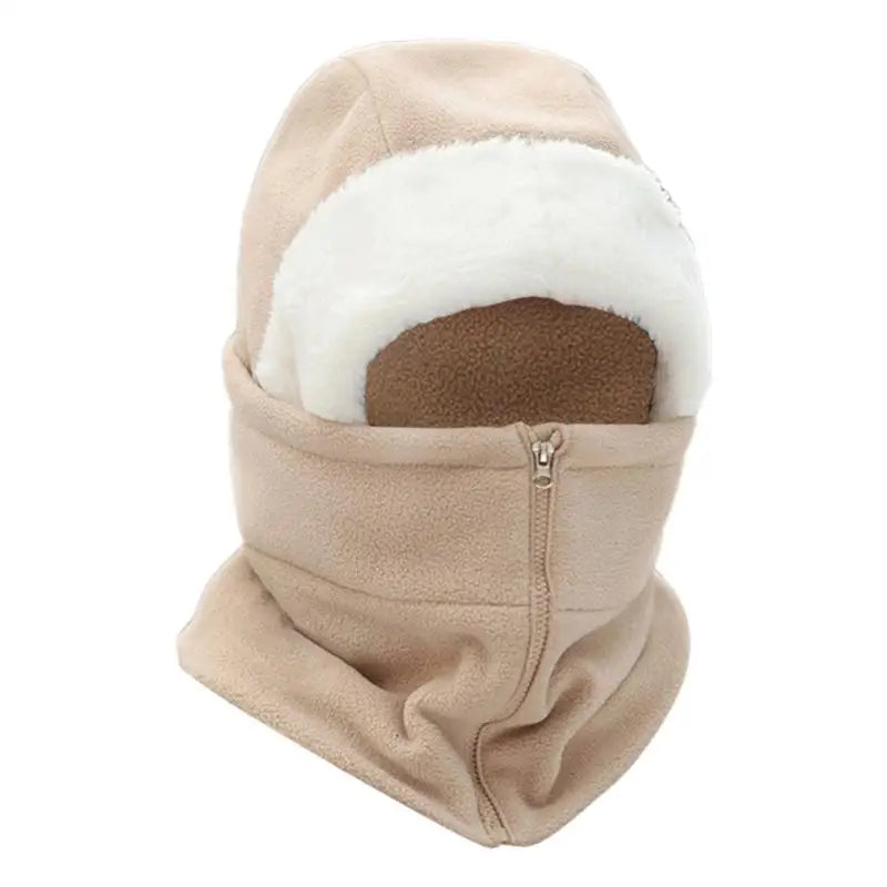 Winter Plush Face Mask & Hat for Men Women