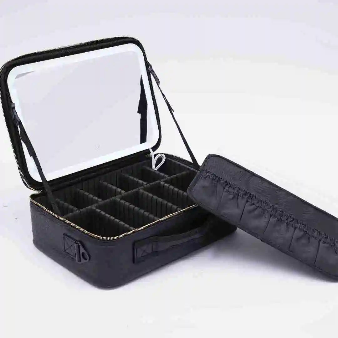 Black Pink Smart LED Makeup Case