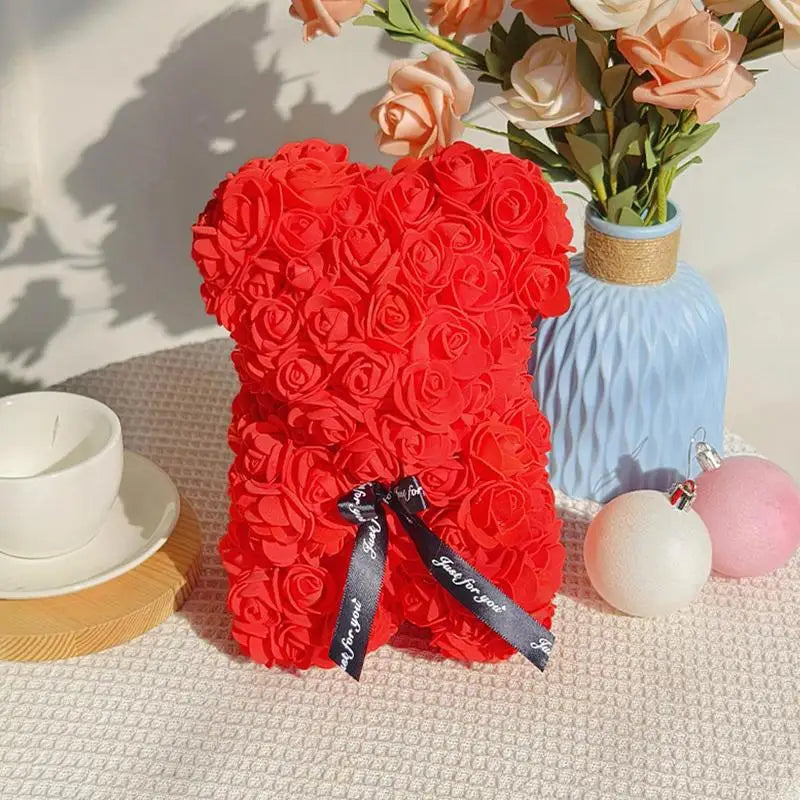 Artificial Rose Bear Gift for Her 2025