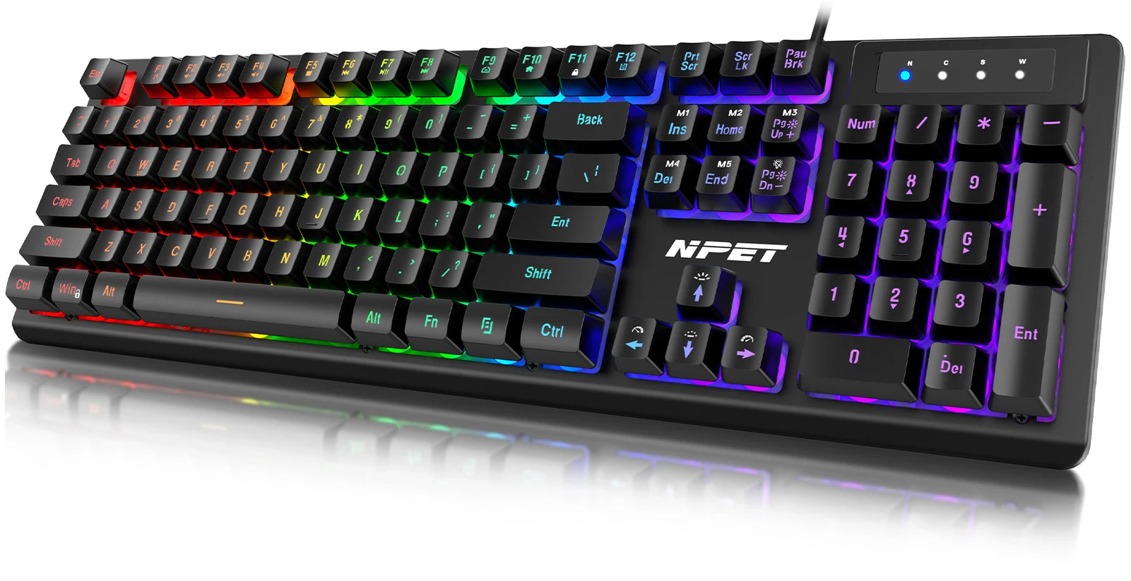 NPET K10V3 RGB Wired Gaming Keyboard