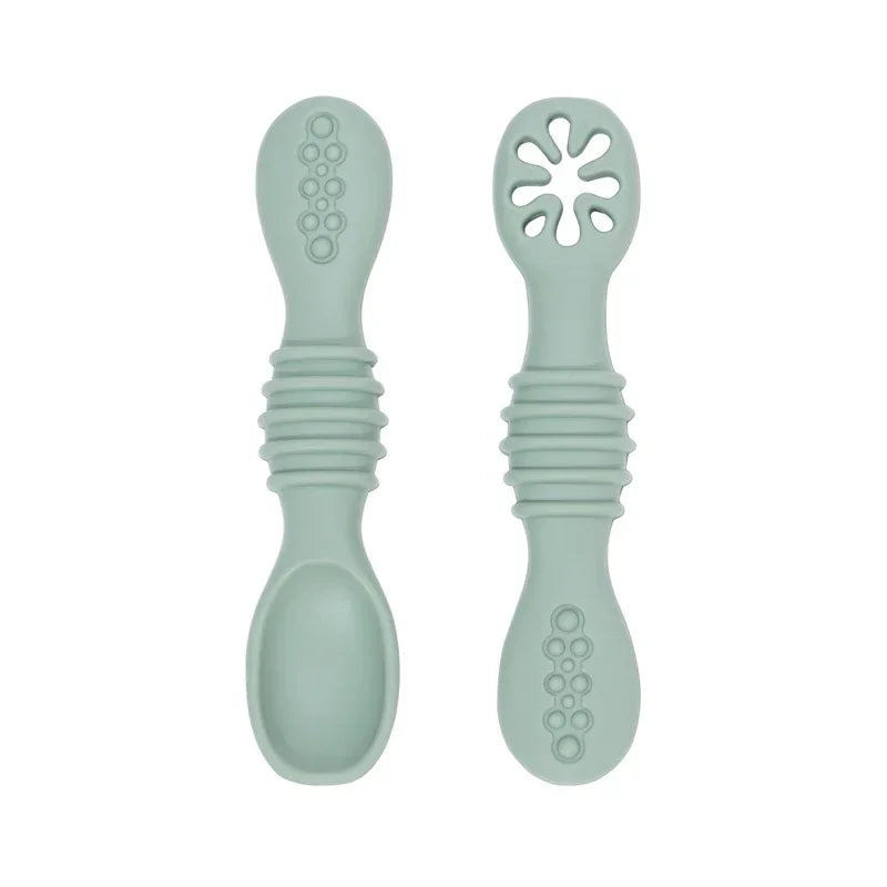 Baby Silicone Spoon Fork Training Set