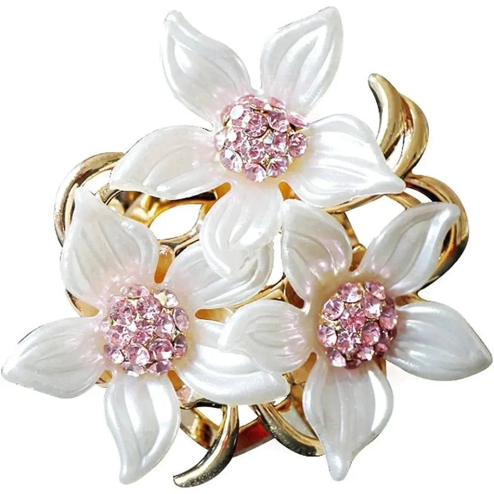 Stylish Women’s Crystal Flower Brooch
