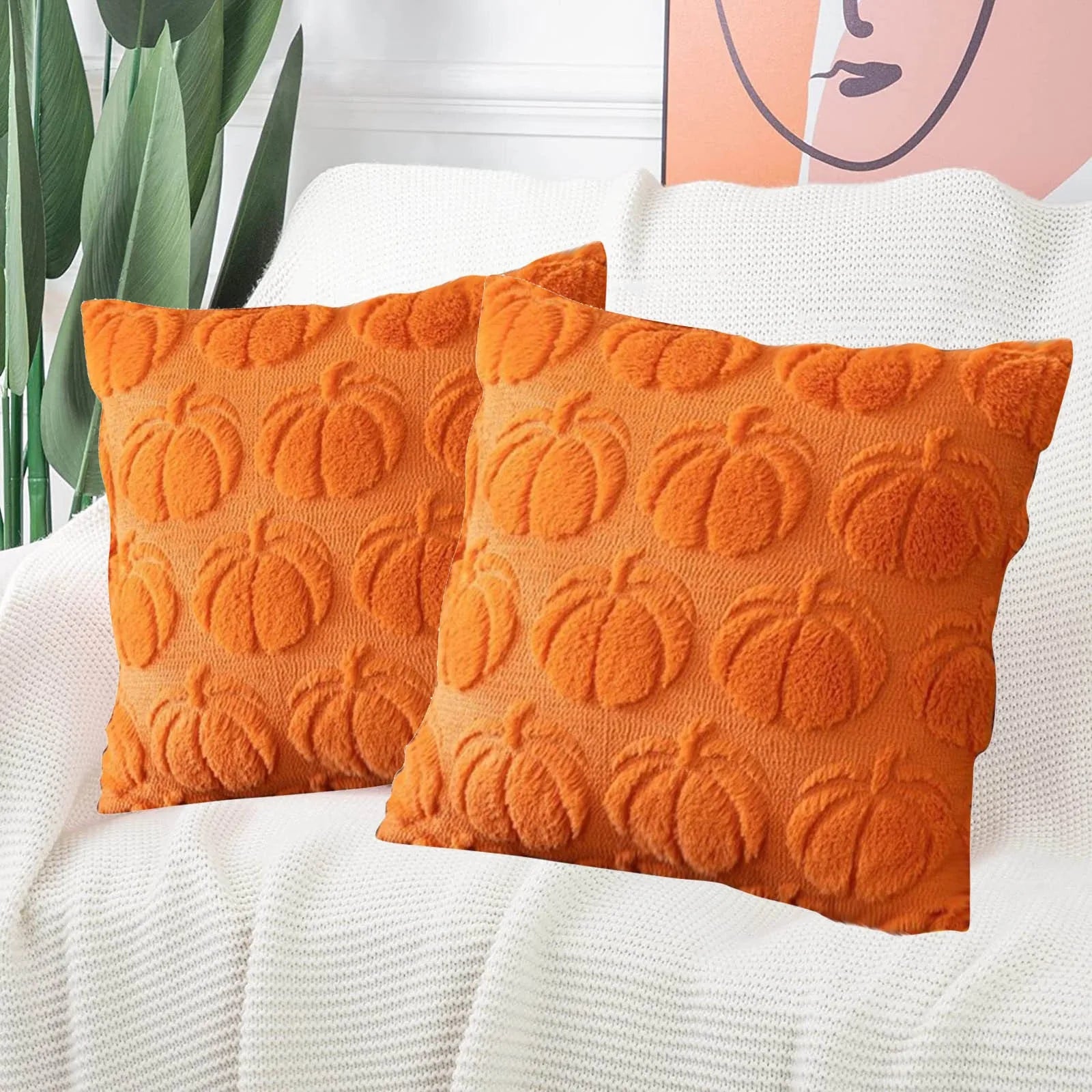 Pumpkin Halloween Plush Pillow Covers