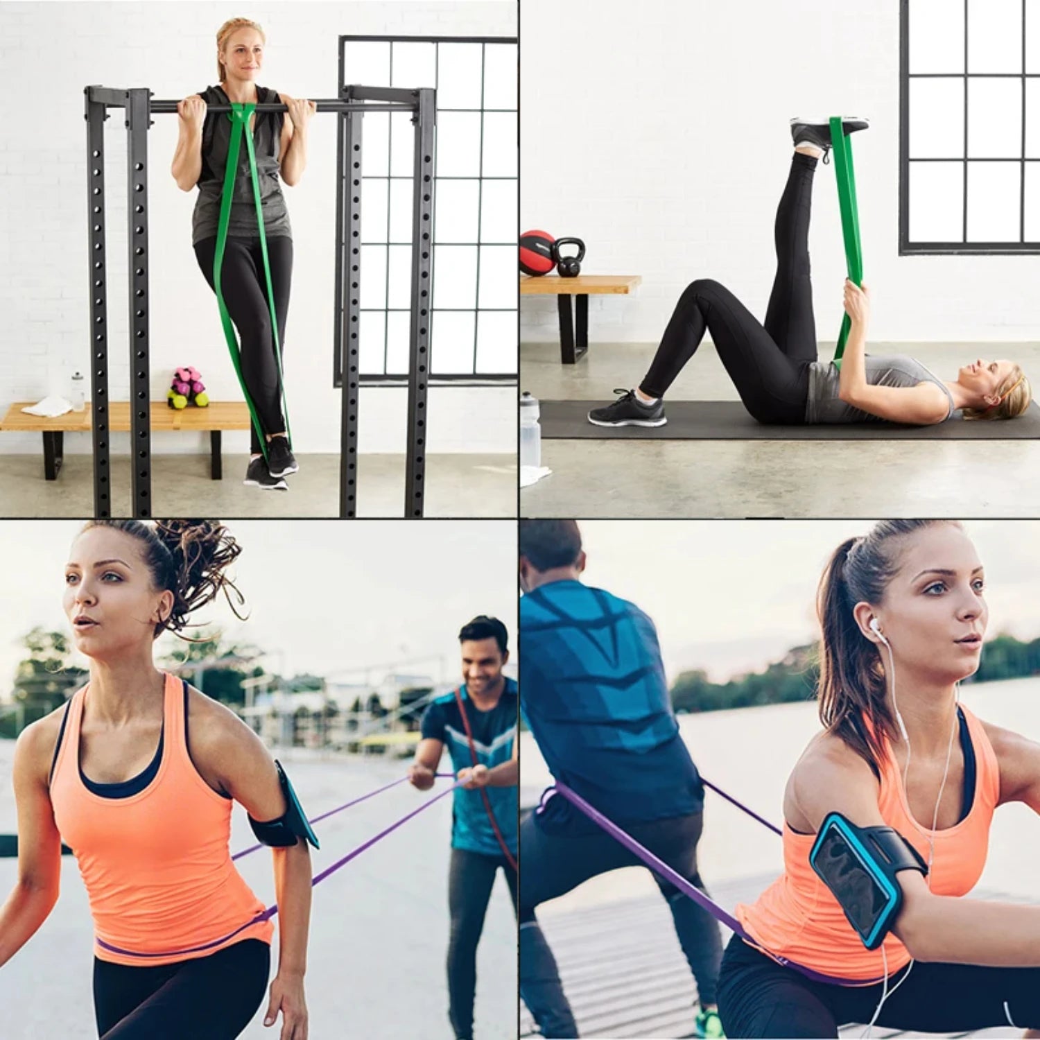 Premium Latex Resistance Bands Set