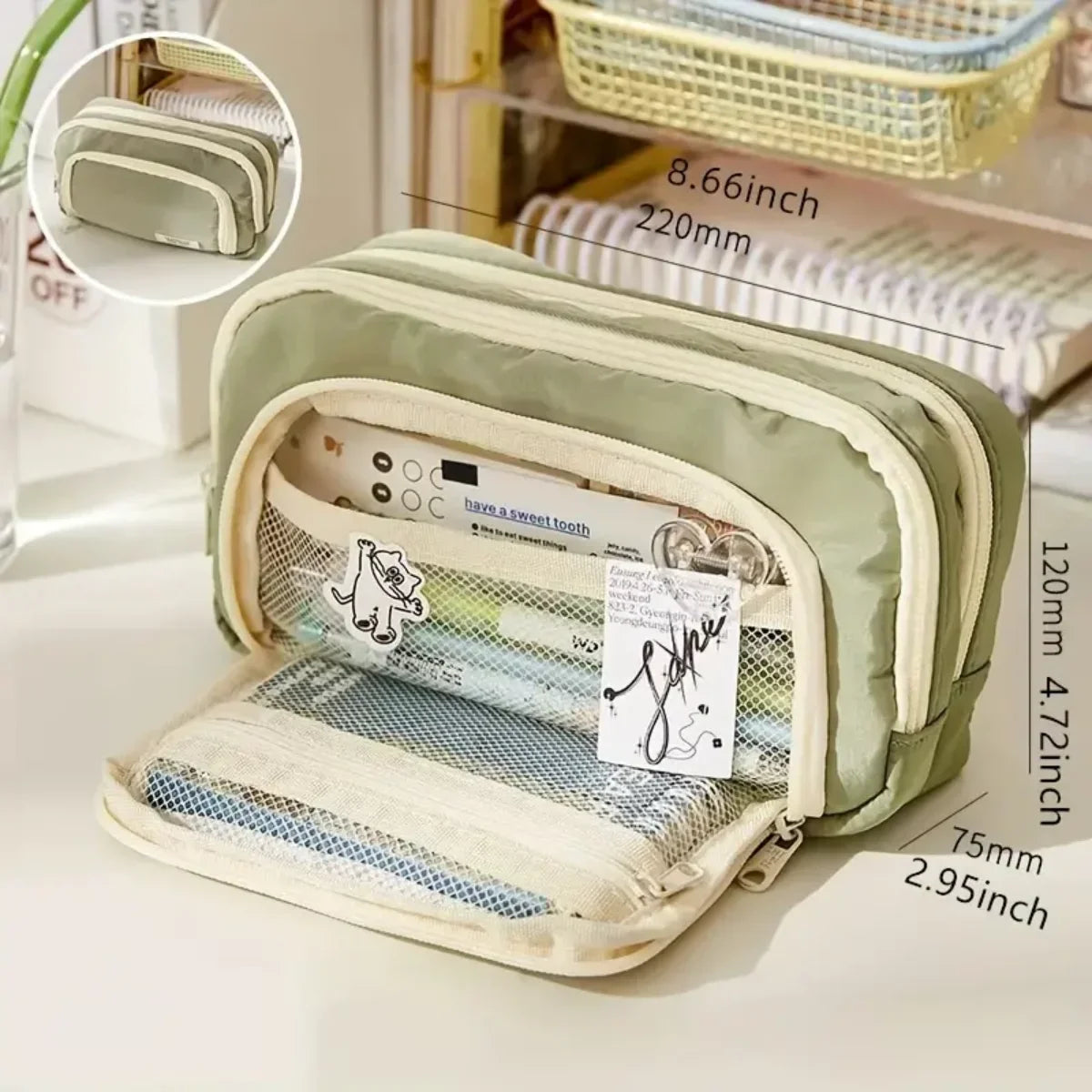 Large Capacity Pencil Case Pouch Bag
