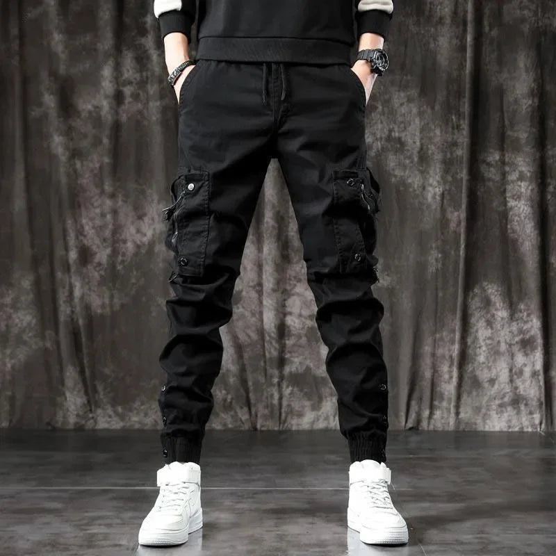Men’s Slim Fit Cargo Pants – Black