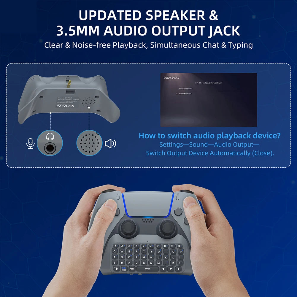 PS5 Wireless Controller Chatpad BT 3.0