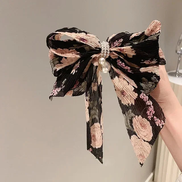 Spring Summer Big Knot Floral Hairpin