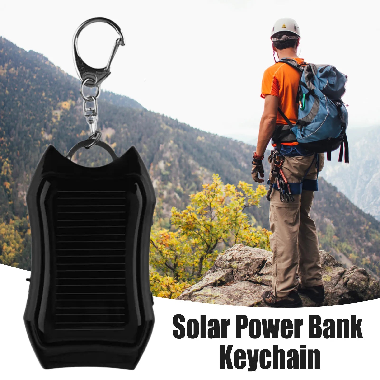 1500mAh Solar Charger Keychain with Light