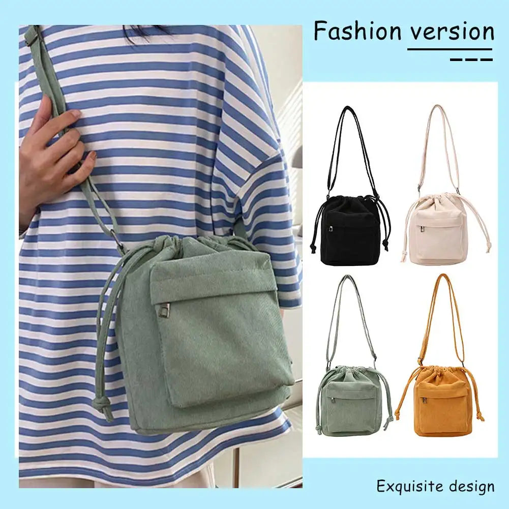 Corduroy Crossbody Shoulder Bag Women