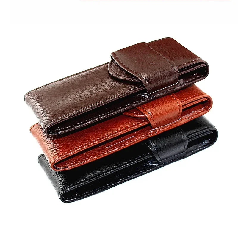 Leather Fountain Pen Case Cowhide Pouch