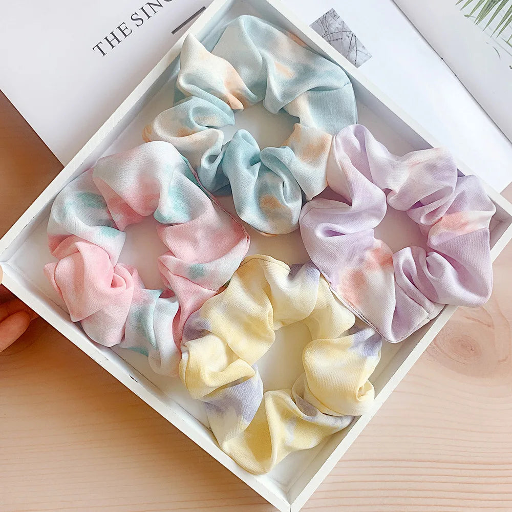 Bright Silk Scrunchie Set – 4PCS