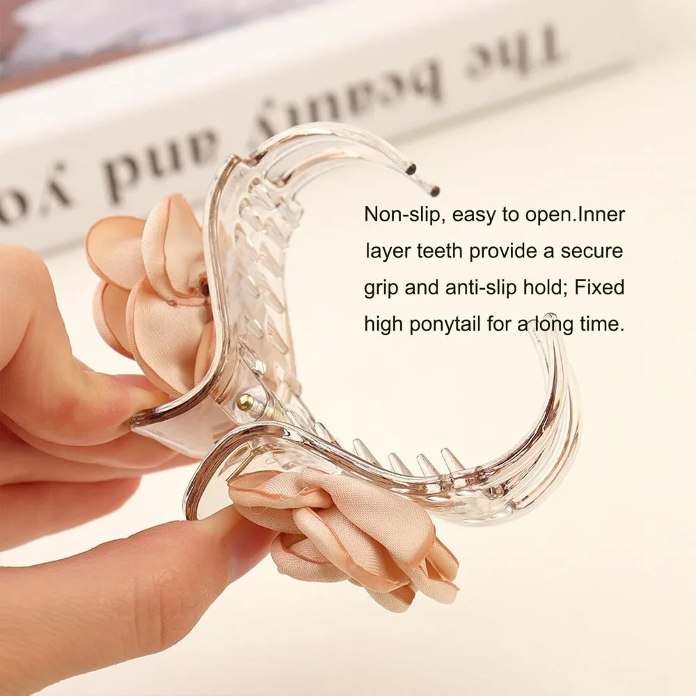 3 Pack Small Flower Claw Hair Clips