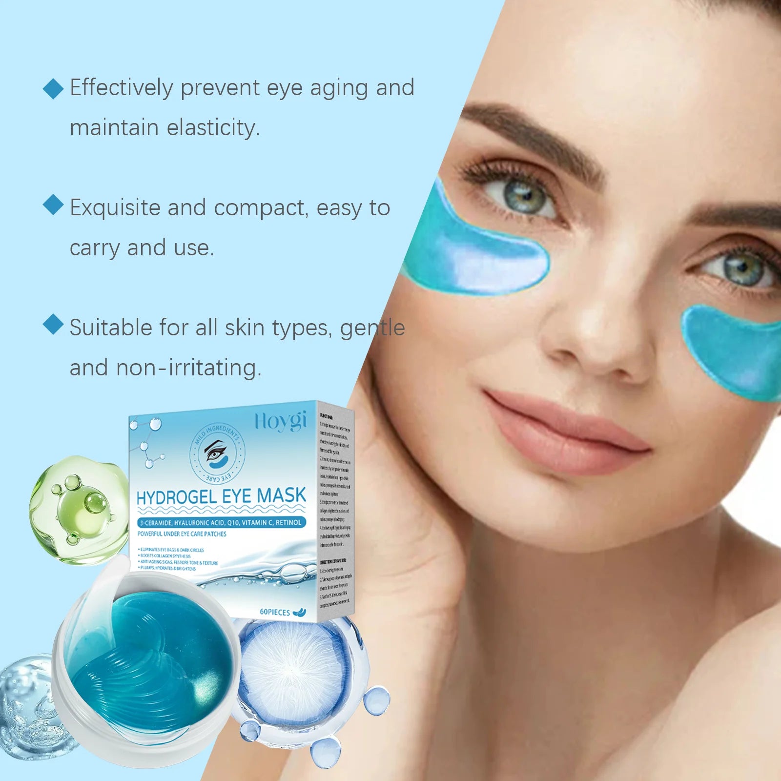 60Pairs Retinol Moisturizing Eye Mask