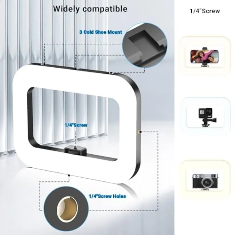 Cordless Rechargeable Square Ring Light