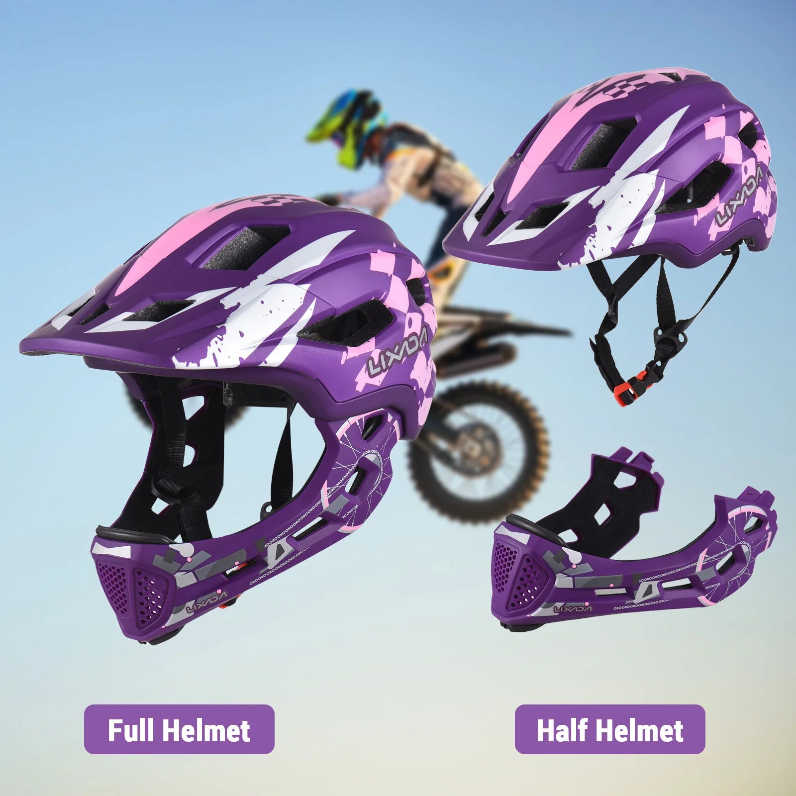 Kids Detachable Full Face Helmet